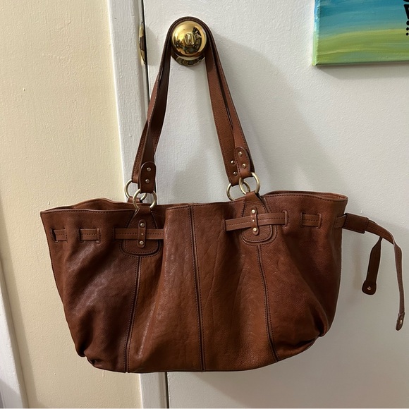 Sigrid Olsen Brown Leather Tote/Shoulder Bag - Picture 1 of 13